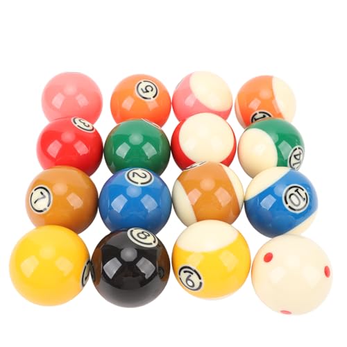 MechKit Billardkugeln Set, 16 Stück 5,72 cm/2,25 Zoll Billard Kugeln Set Harz Billardtisch Bälle Komplettset für Billardtraining