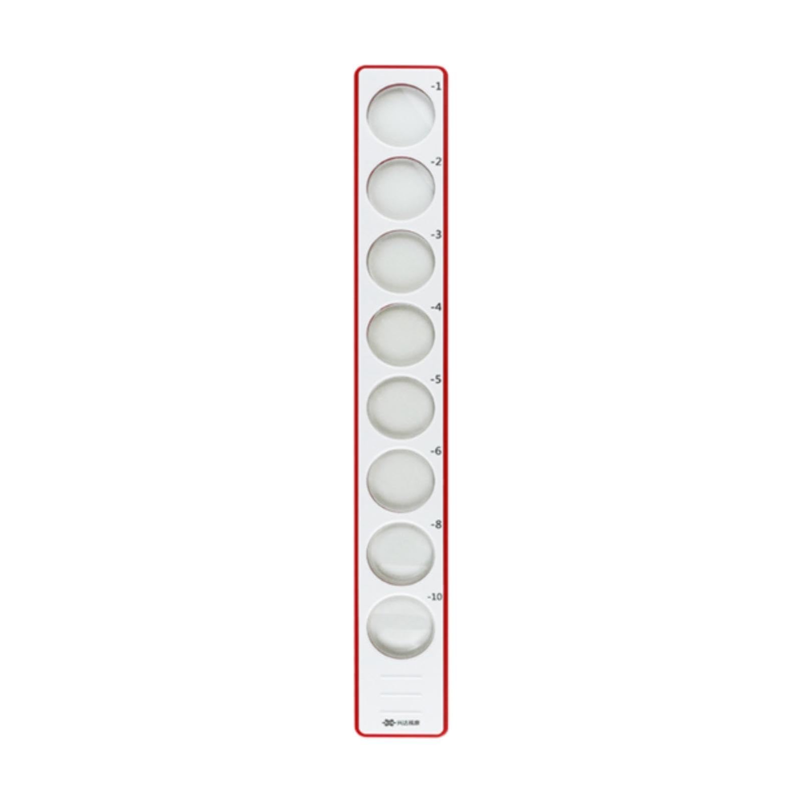 Strumento per Il Test della rifrazione oculare con 10 Lenti 30,4×4 cm, Accessorio, Strumento per l'esame della Professionale Leggero e, Lenti Negative