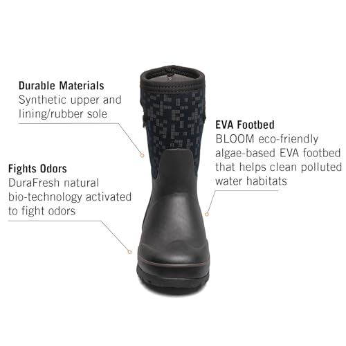 Image of BOGS Grasp Kids Waterproof Rain Boots, Insulated Winter Snow Boots