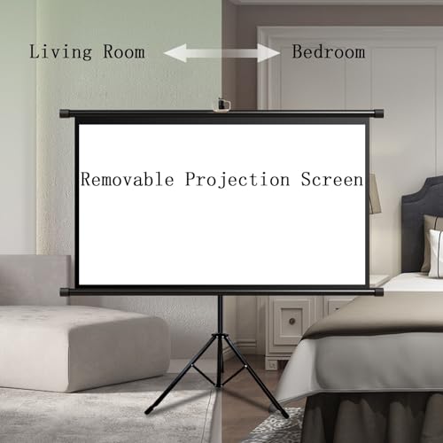 Pantalla para proyector universal con trípode 72 pulgadas miniatura 2