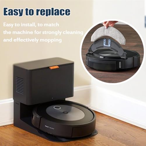 Image of 6 Pack Replacement Mop Pads Compatible with i-Robot Roomba Combo J7+ J9+ Robot Vacuum Mopping Pads Accessory Parts