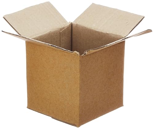 Image of BonKaso 3 Ply Corrugated Boxes for Packaging | 4 inchx4 inchx4 inch (Pack of 100) | Brown Cardboard Packing Boxes for Shipping, Moving & Storage | Carton Boxes for Courier & Goods Transportation