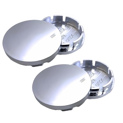 UZYXC 4 Pièces Cache Moyeu OD 56mm ID 53mm Centre de Jante Capuchons Centre Roue Couvre Chapeaux Cache Moyeu, Argent - Enjoliveur de Voiture