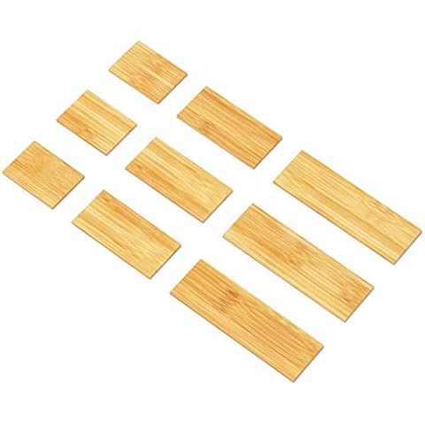 SpaceAid Bamboo Drawer Dividers Inserts, 3 Sizes, 9 Pack Cover