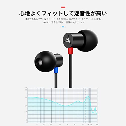 okcsc SP6 寝ホン 有線 睡眠用イヤホン asmr カナル型 軽量 高遮音 耳が痛くならない マイク付き 3.5mm