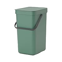Vista 12 de Brabantia Sort & Go Cubo de Reciclaje 3.2 Galones (Verde Jade) Cubo de Basura de Plástico Eficiente en Espacio con Asa, Tapa Removible y Que