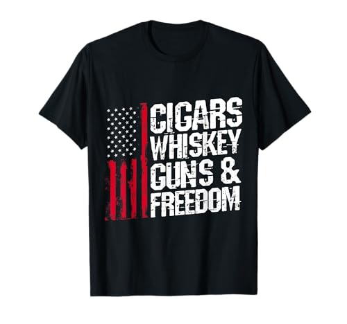 Cigars Whiskey Guns & Freedom Cigars Whiskey Guns Freedom T-Shirt