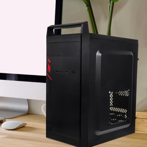 Case SHERCHPRY Mini para escritorio, chasis de metal compacto para PC, color negro, compatible con placas ATX y Mini miniatura 3