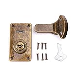 BIlinl Bronze Ton Cuir Valise Boucle Boîte Serrure en Métal Vintage Antique Toggle Hasp Loquet
