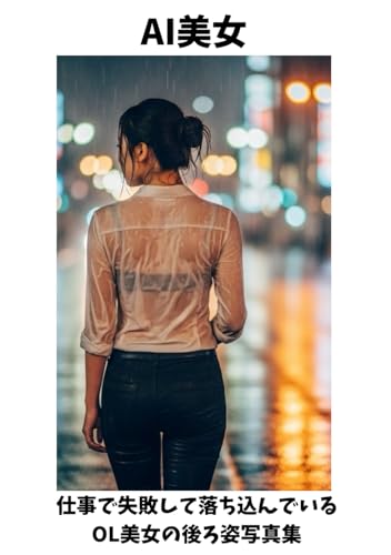 仕事で失敗して落ち込んでいるOL美女の後ろ姿写真集