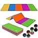 ALPIDEX Esterilla de gimnasia 185 x 78 x 3,2 cm plegable colchoneta de ejercicio suave de suelo deportiva para el hogar niños adultos, Color:multicolor
