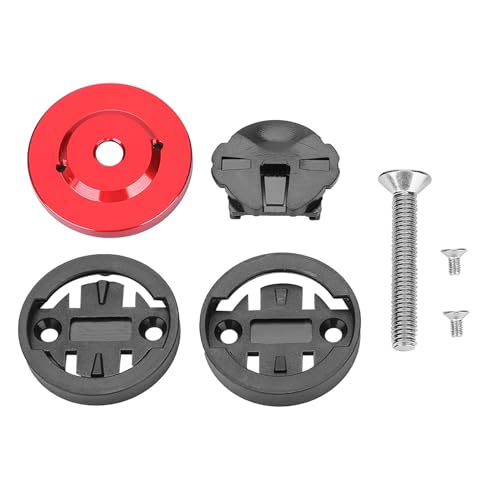 Kuuleyn Mount Road Mountain Road Computer Holder Stem Top Cap Stopwatch Gps Speedometer Mount Stem Mount Stem Cap Mount (Red)