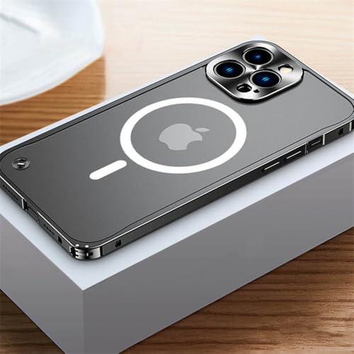 Coque en alliage d'aluminium pour iPhone 16 et 15 Pro Max, l'élégance translucide