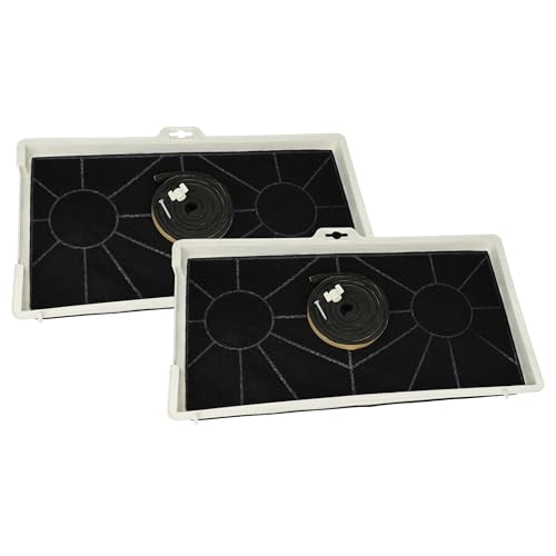 vhbw 2x filtro a carboni attivi compatibile con Bosch DHL545S/06, DHL545S/05, DHL545S/04, DHL545S/03 cappe aspiranti + materiale di montaggio