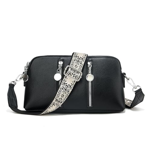 Image of Purse Strap,1.5 inch Leather End Shoulder Strap Adjustable Replacement,Retro Multi-Pattern Crossbody Bag Straps