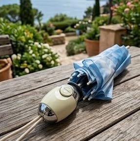 Image of HomeCloud Magic Umbrella Windproof, Sunproof & Rainproof with Sturdy Steel Shaft & Wrist Straps | Secret Blossoms Occur with Water Magic Print | Easy to Hold & Carry | Umbrella for Women, Men & Kids