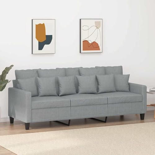 ULUYYUC 3-Seater Fabric Sofa Light Gray 70.9" Modern Living Room