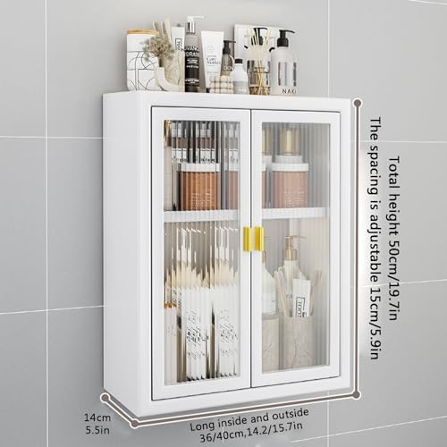 Slish Black Wall-Mounted Bathroom Cabinet - Over Toilet Storage Organizer with 5 Shelves, Space-Saving Solution for Bathroom & Laundry Room Efficiency, Modern Design for Small Spaces
