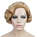 Lydell Vintage Cosplay Party Wig Light Butterscotch Short Finger Wavy Flapper Hairpiece