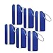 Set of 2 Aluminum Metal Travel Suitcase Luggage Tags Labels Bag ID Name Address Tag Label with Screw Chain, Blue