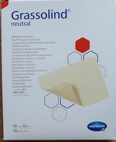 Grassolind Medicazione in cotone con pomata grassa 10 x 10 cm - 10 pz.
