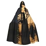 WZYCWB Shadow of the Old House - Capa con capucha estampada, disfraz ideal para carnaval/festival fiesta cosplay