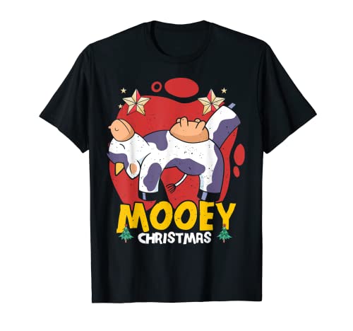Vaca Mooey Navidad Granjero Vaca Amante Para Hombres Mujeres Niños Camiseta