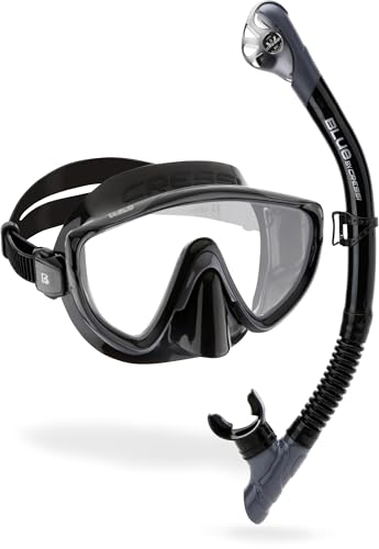 Cressi Tino & Scilla Mask & Snorkel Kits, Negro/Grafito