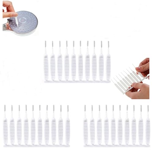 Image of Gap Hole Anti-Clogging Cleaning Brush, 2026 Upgrade Shower Head Brush Shower Head Cleaning Brush Shower Head Cleaner Tool Multifunctional Shower Head Cleaning Brushes for Household Bathroom (30Pack)