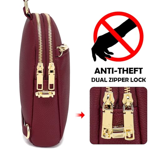 Image of INICAT Small Travel Purse,Anti Theft Crossbody Bag for Women | RFID Blocking, 8 Card Slots,Secure Back Zipper Pocket,Sling Style