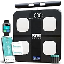 Smart Weight Scale for Body Weight with Mobile App | 8-Electrode Digital Weight Scale | BIA Technology for BMI, Muscle Mass & More | Bluetooth Connectivity