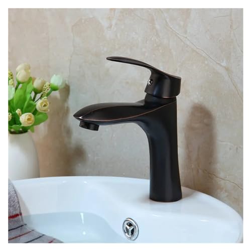 Grifo de la cocina lavabo negro monomando para montaje en cubierta