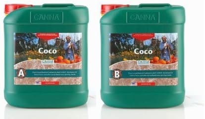 5 Liter - Coco - Part A and B - Veg and Bloom Nutrient - Developed For Run to Waste in Coco Mediums - CANNA 9410005 by CANNA