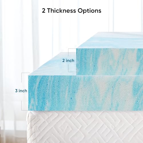 Marsail MSMT01BU-Q3 3-Inch Queen Memory Foam Mattress Topper thumb #6