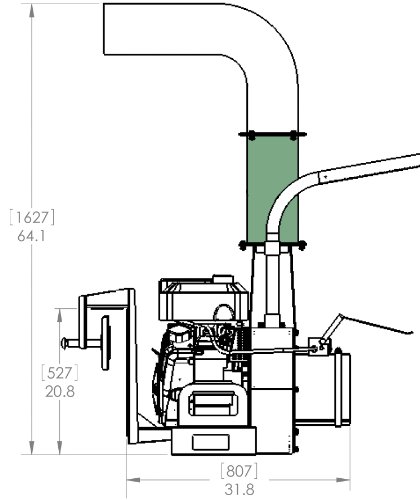 Billy Goat DL Series 15 5/8 Inch Vertical Extension Kit 812273