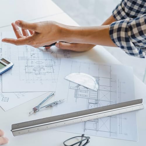 Escalímetro Triangular De Metal 30cm Régua Profissional Nº1