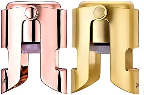 OWO Champagne Stopper, Stainless Steel Bottle Plug Sealer for Sparkling Wine, Superior Leak-Proof Bubble Retaining Saver, No Sharp Edge, No Spill, Fizz Saver, Passed Press Test (Silver-1pack)