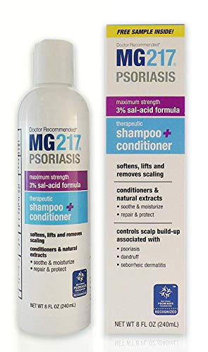 MG217 Psoriasis 3% Salicylic Acid Shampoo and Conditioner - a Psoriasis, Seborrheic Dermatitis and Dandruff Treatment, 8 Ounce