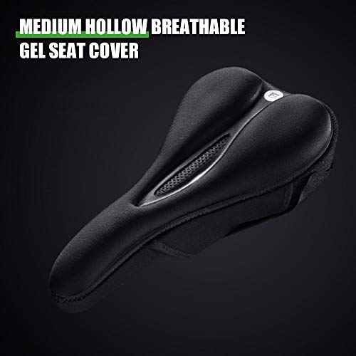 Andoer Capa de selim de bicicleta acolchoada de silicone macio capa de assento de bicicleta respiráv