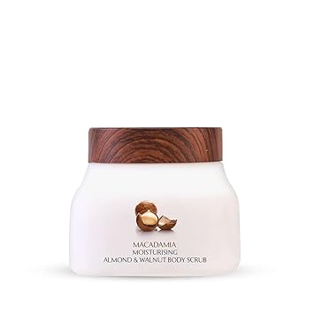 PureSense Macadamia, Almond & Walnut Relaxing Body Scrub for Exfoliation | Reduces Fine Lines Soft | Supple & Smooth Skin | Paraben & Sulphate Free | 140 ml