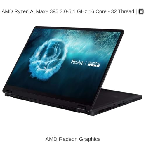 Image of HIDevolution [2026] ASUS ProArt PX13 GoPro HN7306EAC Black 13.3 inch 3K OLED Touch, 3.0 GHz Ryzen Al Max+ 395, AMD Radeon, 128 GB LPDDR5X RAM, 1 TB PCIe SSD, Windows 11 Pro