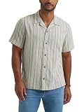 Lee Men's Legendary Camp Shirt, Natural Olive Stripe, X-Large