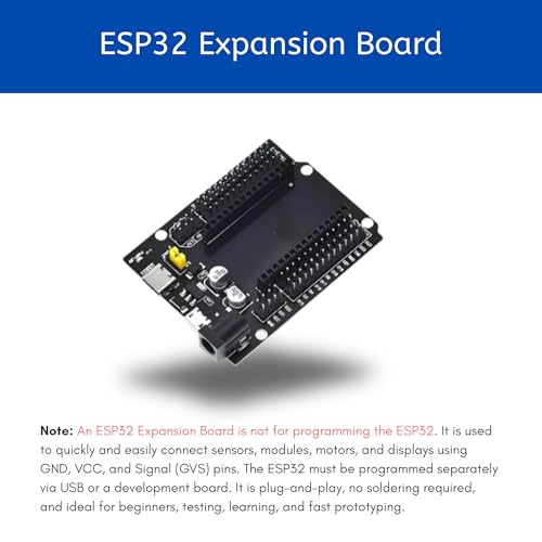 Image of DIY Wireless IOT Super Starter Kit with ESP32 Controller Board & Expension Board | 30+ Project Online Tutorials & 30+ Challenges | Compatible with UNO, RPi, ESP32, Mega | 24+ Components