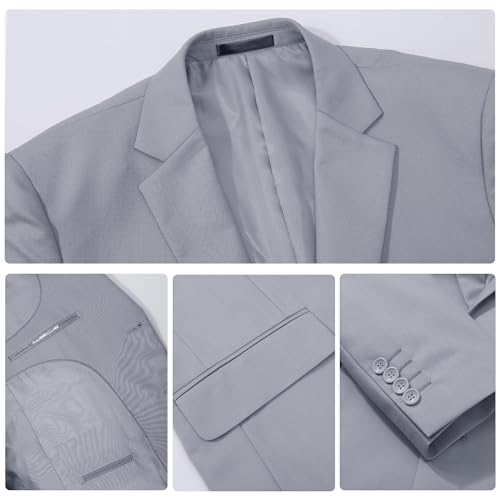 Men's Notch Collar Suits Slim Fit Wedding Business Party Dinner Prom Tuxedo 4 Pieces Two Button Blazer Vest Pants Tie Set3