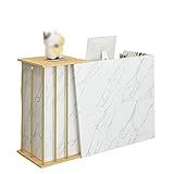 Moderno mostrador de recepción y cajero – Mobiliario de oficina comercial versátil para salones de belleza, supermercados y hoteles