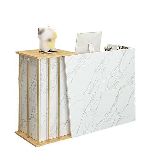 Moderno mostrador de recepción y cajero – Mobiliario de oficina comercial versátil para salones de belleza, tiendas de ropa, restaurantes, mercados y hoteles – Diseño elegante y funcional
