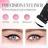 2pcs Rotatable Eyeliner Stamp Set, New Foldable Eyeliner Stamp for Perfect Wings, Waterproof Eyeliners Tool for Beginners & Makeup Enthusiasts, Black & Brown - Image 4