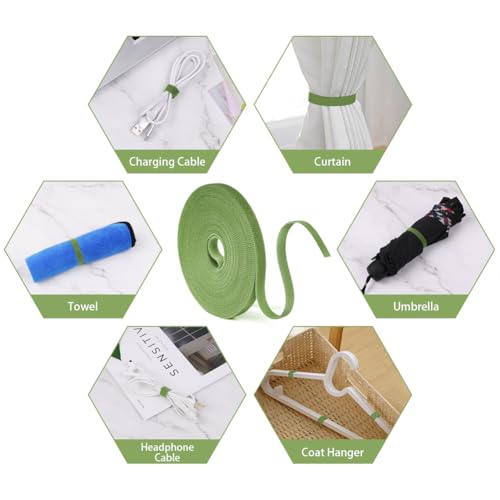 Miniatura 8 de Adiwo - Cinta Adhesiva Para Plantas Con Velcro, 15 M, Color Verde, Resellable, De Doble Cara, 10 Mm, Autoadhesiva, Para Trepar, Multiusos, Resistente A La Intemperie