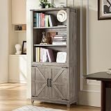 Joaxswe 70 in Bookcase with Barn Doors