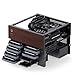 JONSBO N4 Black NAS Pc Case, Walnut Wood, 8-Drive Bay/6 * 3.5 